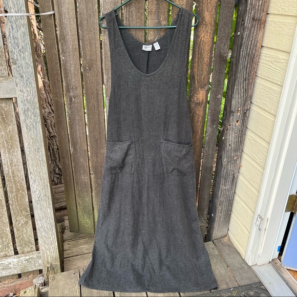 Chico’s Linen Blend Pocket Dress Sz M/8 - Picture 5 of 12